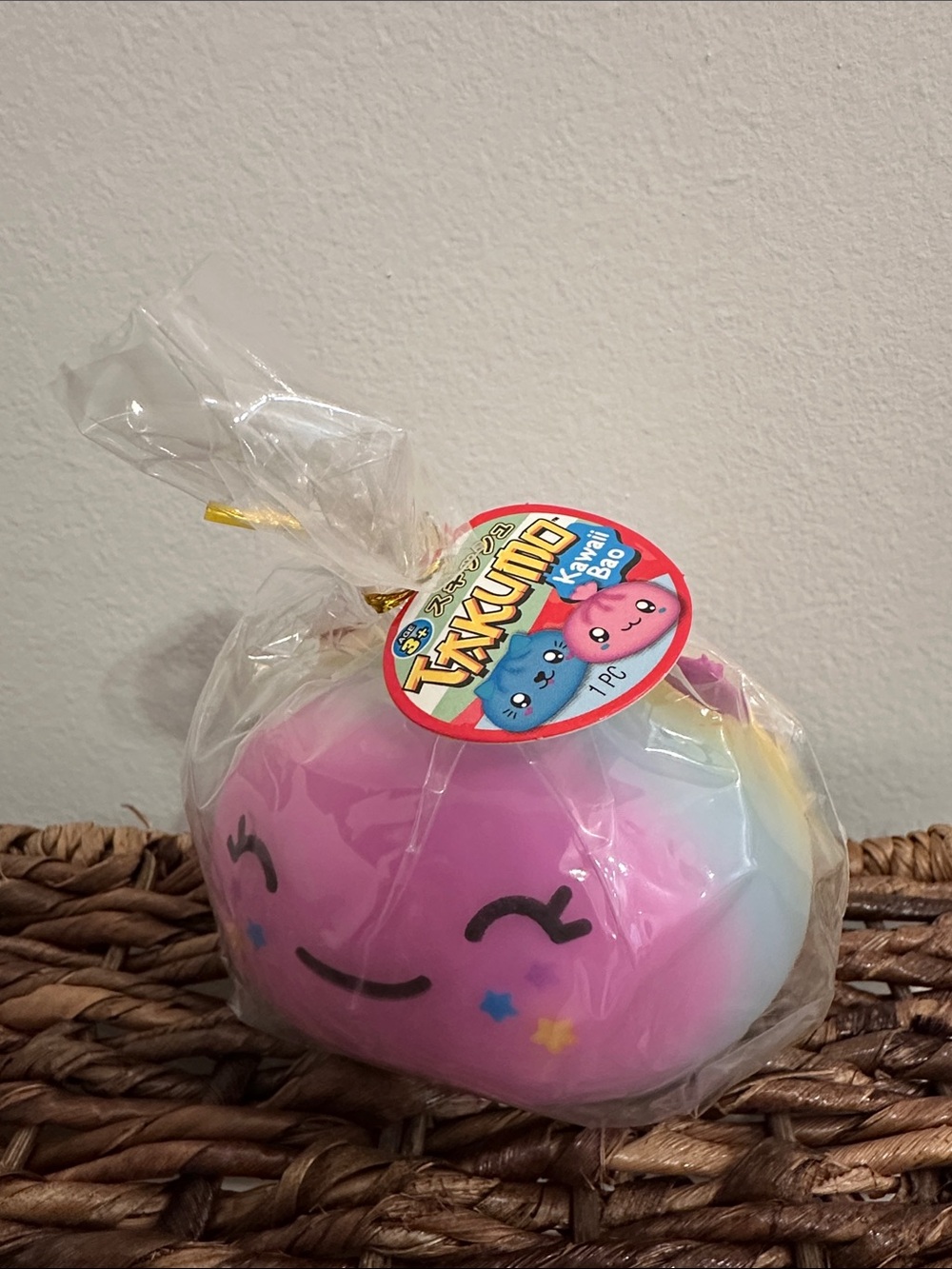 Ja-Ru TAKUMO KAWAII BAO Pink Rainbow Unicorn Squishy Dumpling Sensory Squeeze